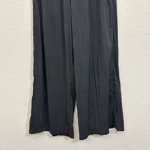 SOLID & STRIPED Milly Pants Black Elastic Waist High Rise Wide Leg NWOT - Picture 7 of 14
